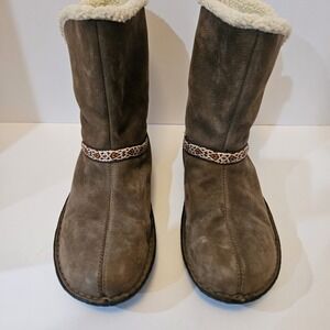 KEEN Women's Galena Mid Winter Boots. Sz8.5 Nubuck Leather Cascade Brown Rnd Toe